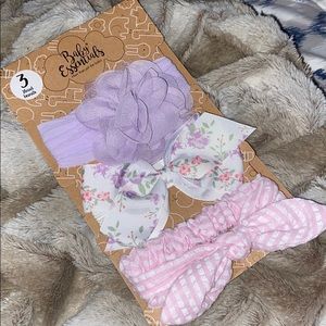 Baby Essentials pack of 3 baby girl headbands